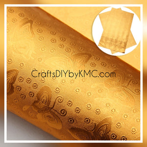 Embossed Butterfly Pattern - Orange