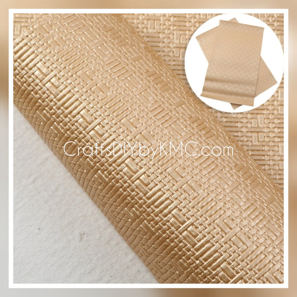 Textured Mat Weave Style - Gold