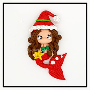 Christmas Mermaid - Red