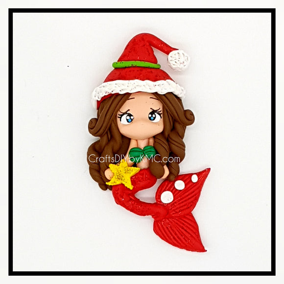 Christmas Mermaid - Red