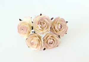 Maxi Roses Cream Lilac - 4cm (5 pieces)